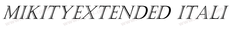 MikityExtended Itali字体转换